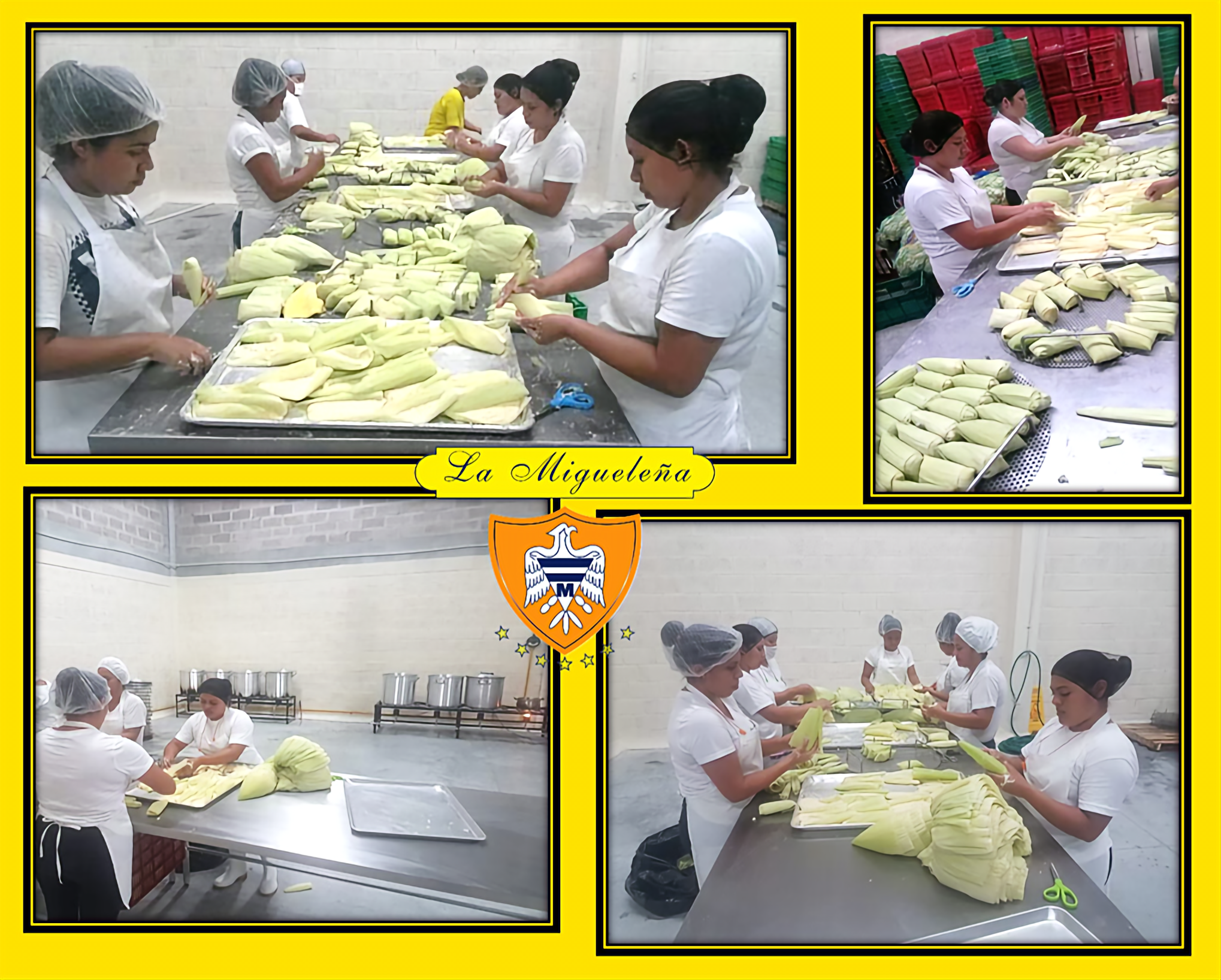 Demostración de productos La Migueleña y tamal de elote